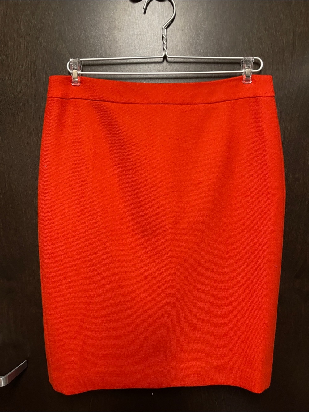 J Crew No 2 Wool Pencil skirt- Bright Orange Sz 10